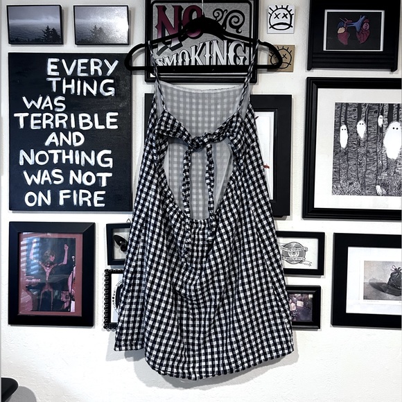 American Eagle Outfitters gingham tie back dress - Picture 3 of 6
